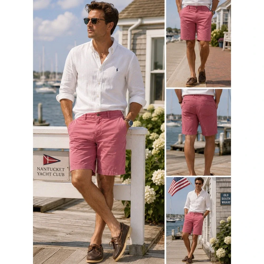 American Eagle Nantucket Red Shorts Next Level Flex 36 Preppy